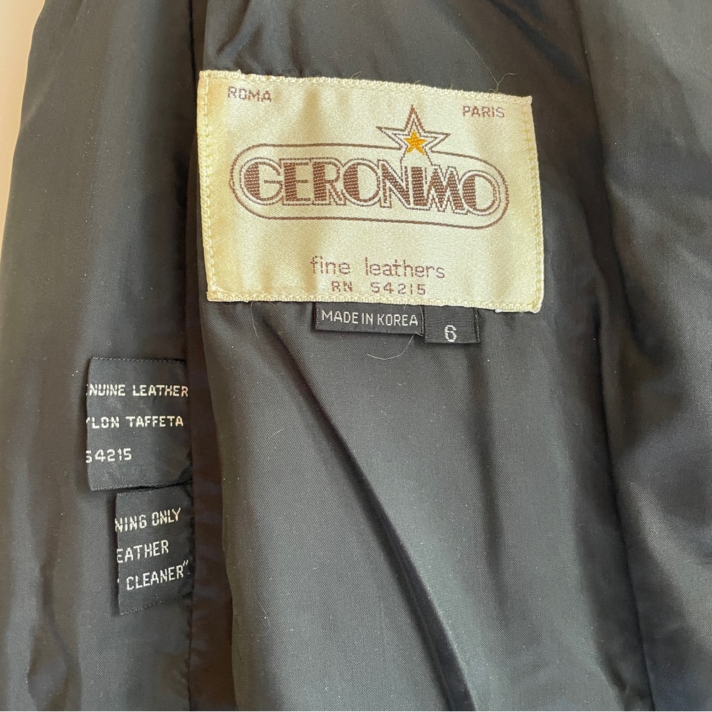 90s GERONIMO Leather Pencil Skirt 23” Waist XXS ✨ Quiet Luxury Holy Grail  - Picture 11 of 13